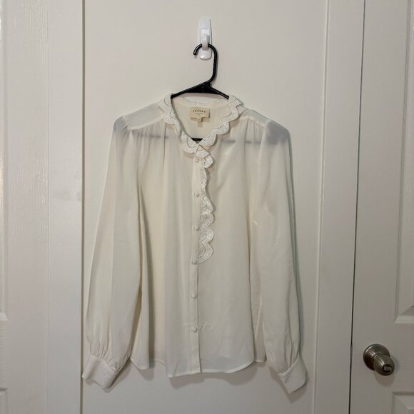 Sézane - Chlo Shirt - Ecru - Picture 6 of 7